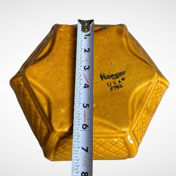 Haeger USA Pottery 793 Hexagon Mid-Century Planter Dish - Picture 5 of 7